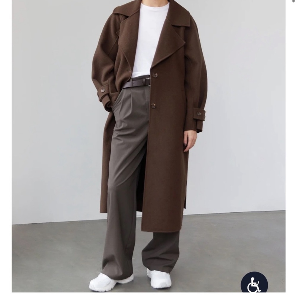 Oak and fort belted wool coat